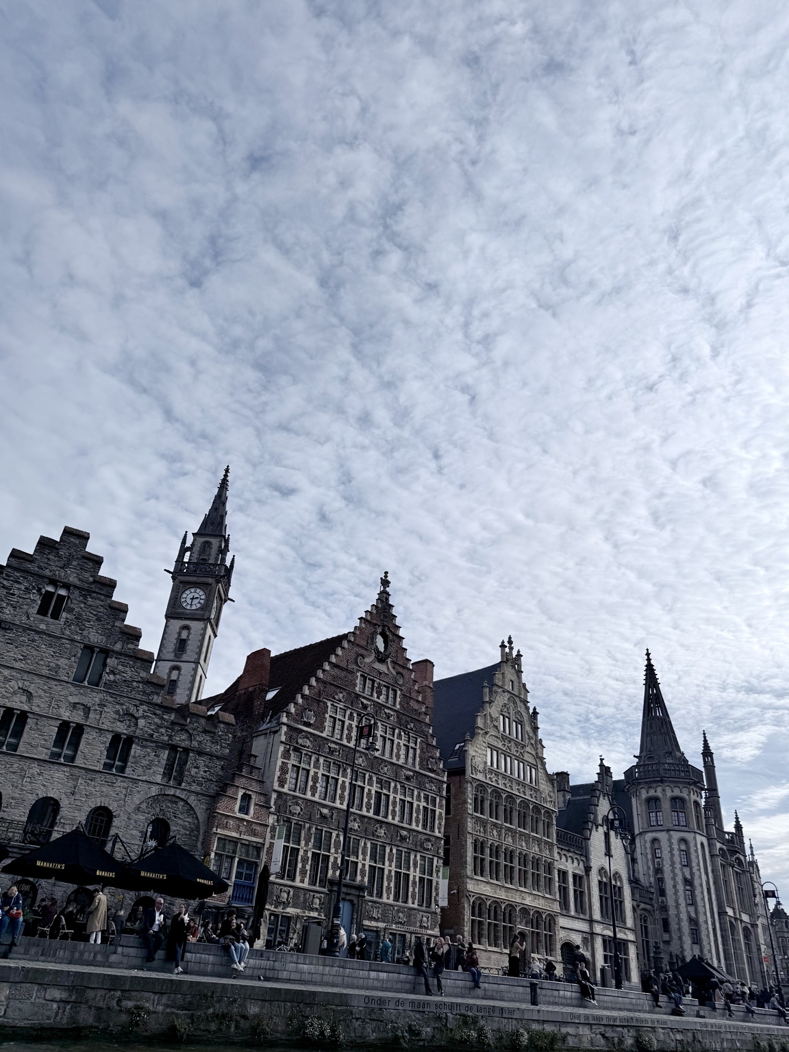 Historic architecture along Ghent’s waterfront
