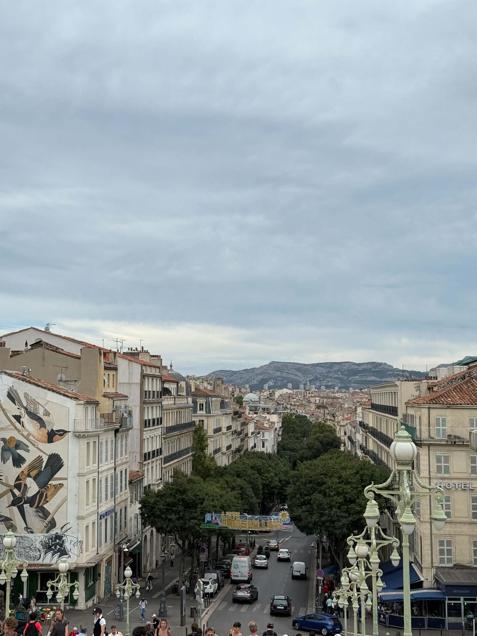 A sweeping city view in southern France