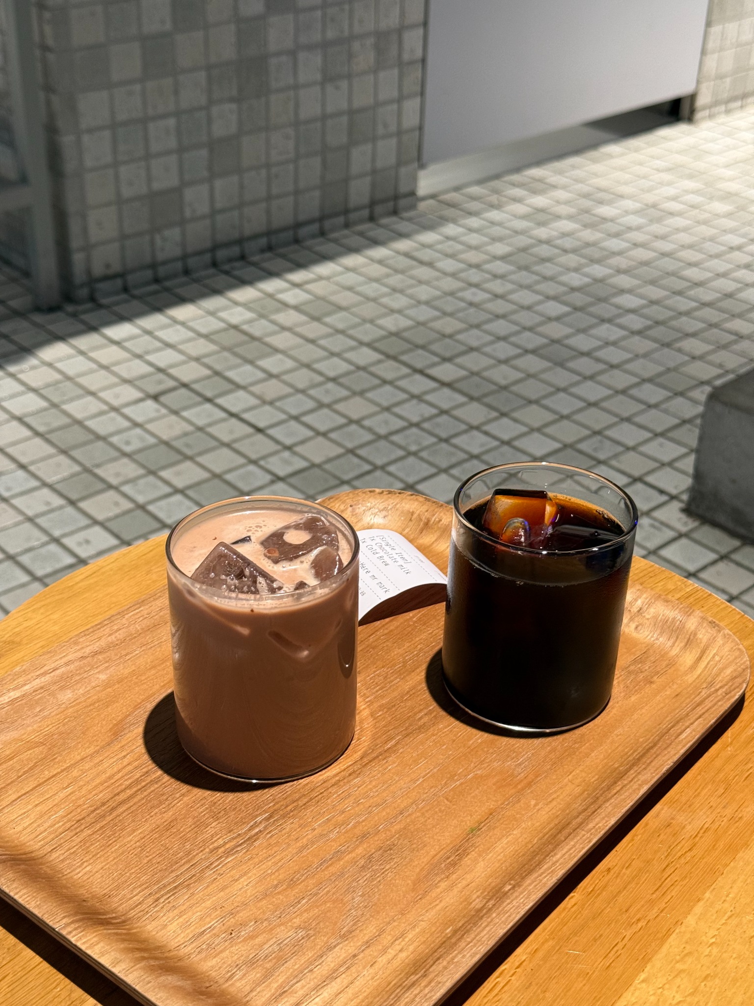Drinks shared during a relaxed stop in Hong Kong