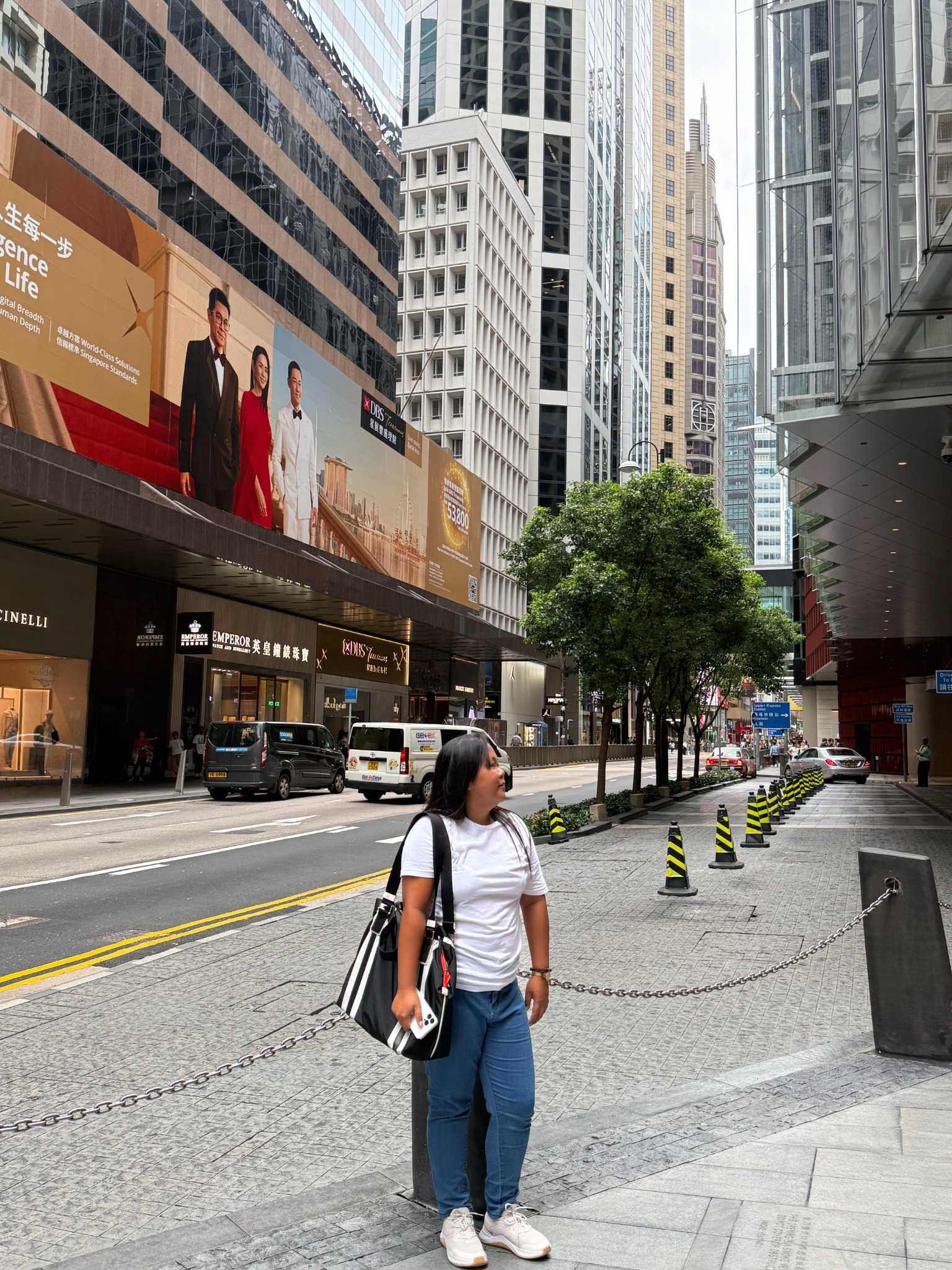 Ms. Balcobero exploring a Hong Kong city street