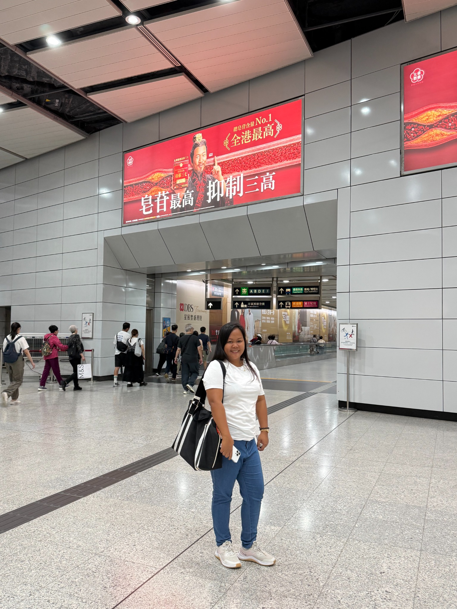 Ms. Balcobero traveling through Hong Kong’s MTR system